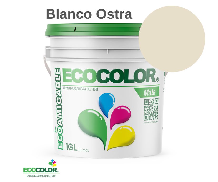 PINTURA MATE BLANCO OSTRA 1GL