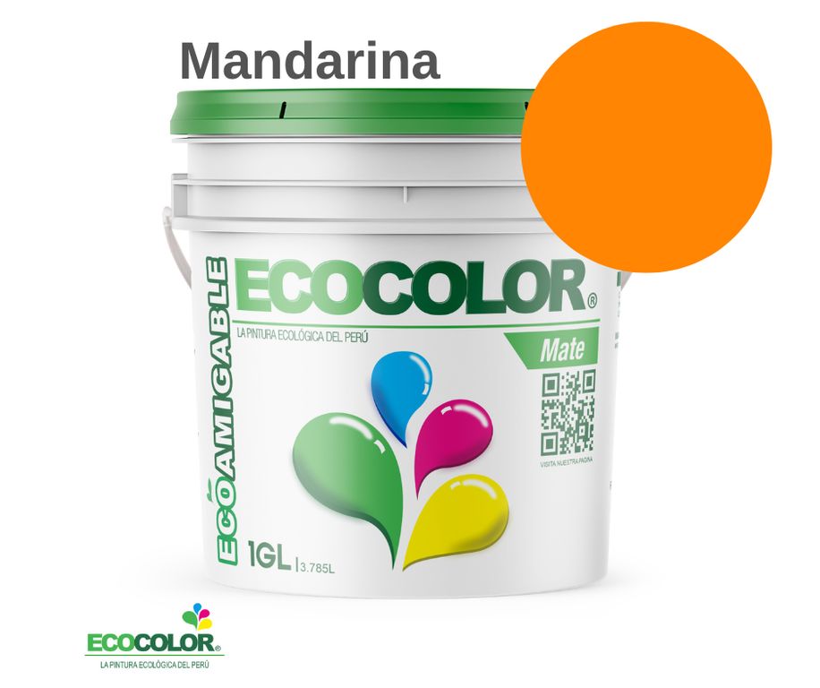 PINTURA MATE MANDARINA 1GL