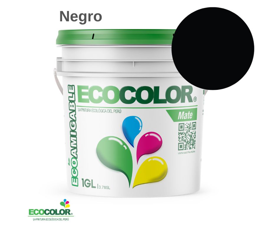 PINTURA MATE NEGRO 1GL