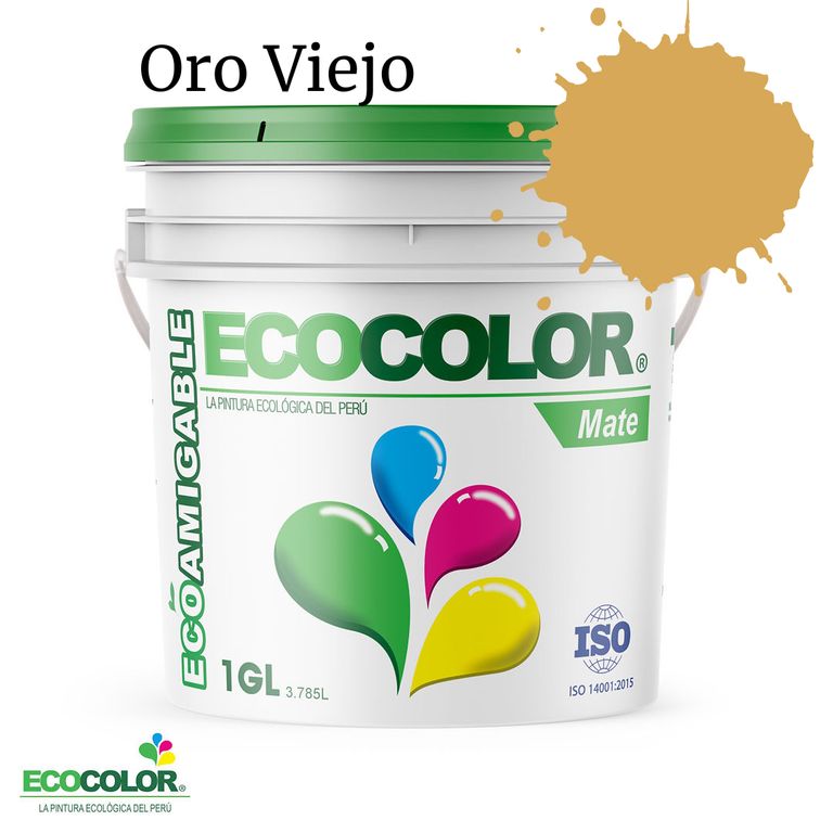PINTURA ECOLÓGICA MATE ORO VIEJO 1GL