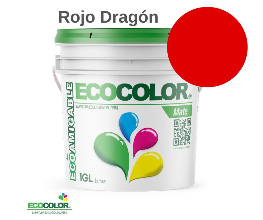 PINTURA MATE ROJO DRAGON 1GL