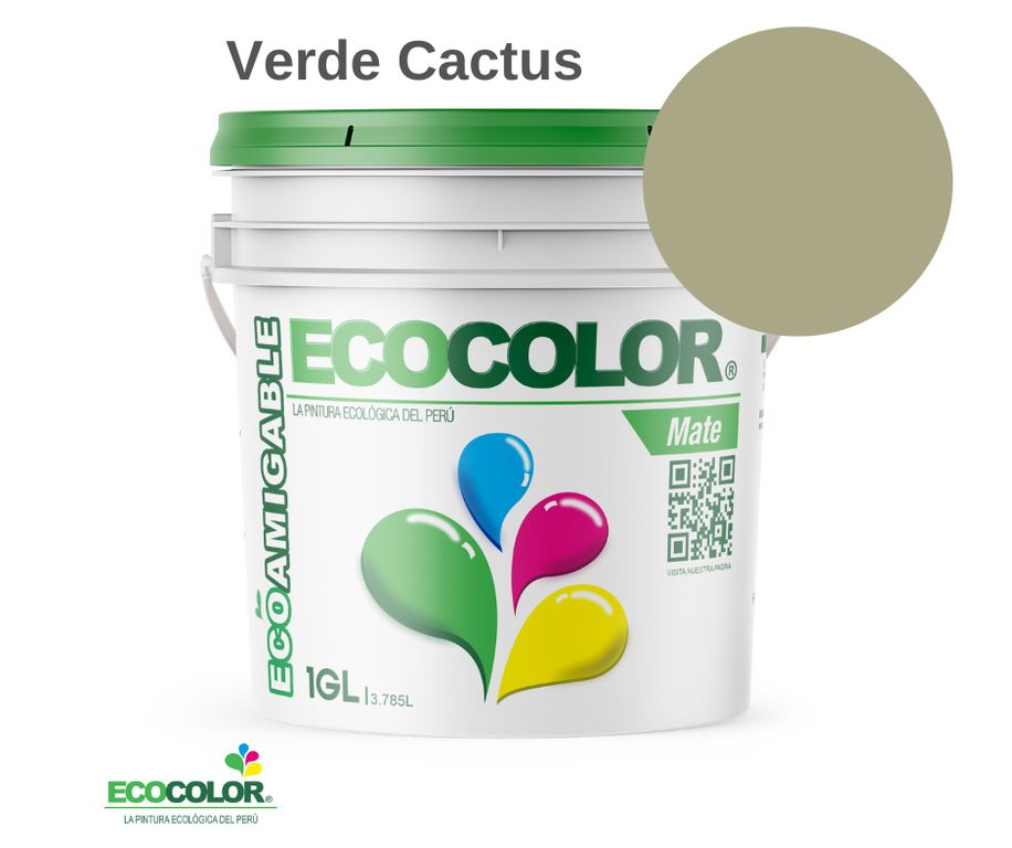 PINTURA MATE VERDE CACTUS 1GL