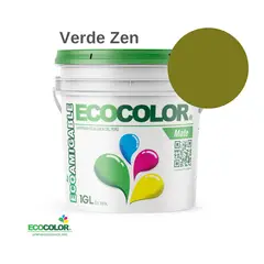 ECOCOLOR - PINTURA MATE VERDE ZEN 1GL