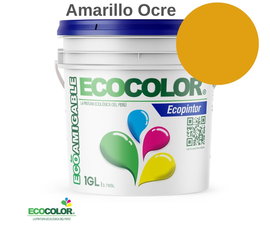 PINTURA ECOPINTOR AMARILLO OCRE 1GL