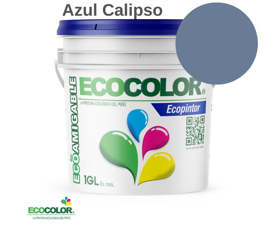 PINTURA ECOLOGICA ECOPINTOR AZUL CALIPSO 1GL