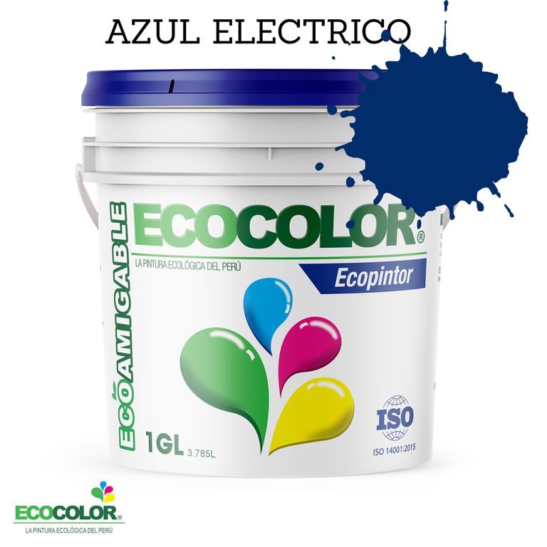 PINTURA ECOLOGICA ECOPINTOR AZUL ELECTRICO 1GL