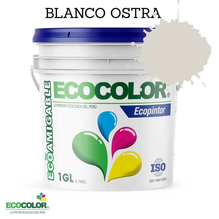 PINTURA ECOLOGICA ECOPINTOR BLANCO OSTRA 1GL
