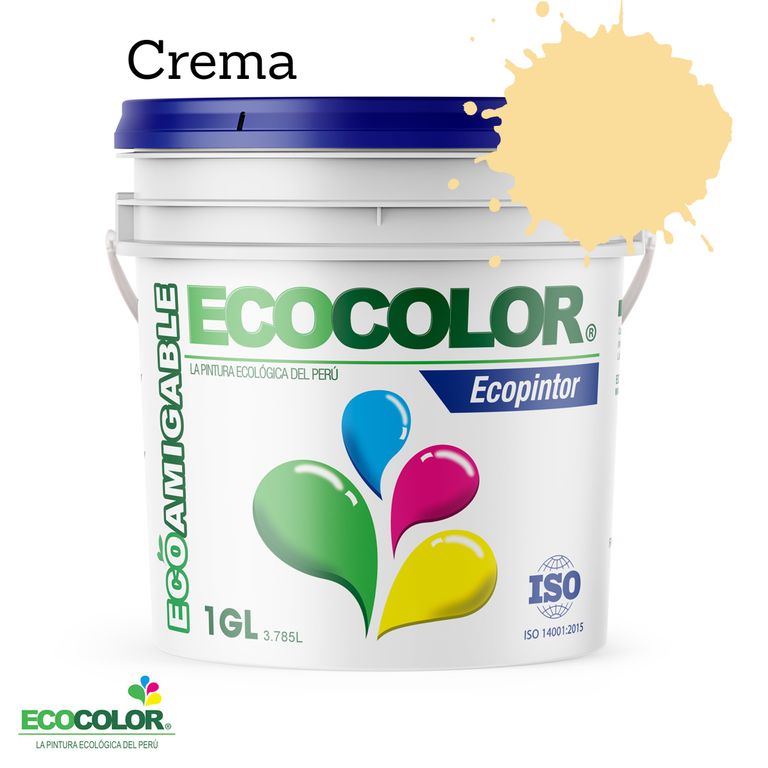 PINTURA ECOPINTOR CREMA 1GL