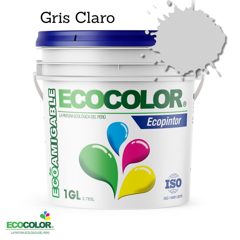 PINTURA ECOLÓGICA ECOPINTOR GRIS CLARO 1GL