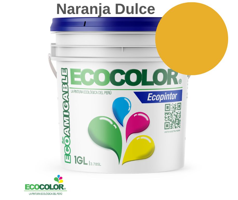 PINTURA ECOPINTOR NARANJA DULCE 1GL