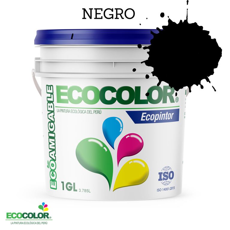 PINTURA ECOLOGICA ECOPINTOR NEGRO 1GL