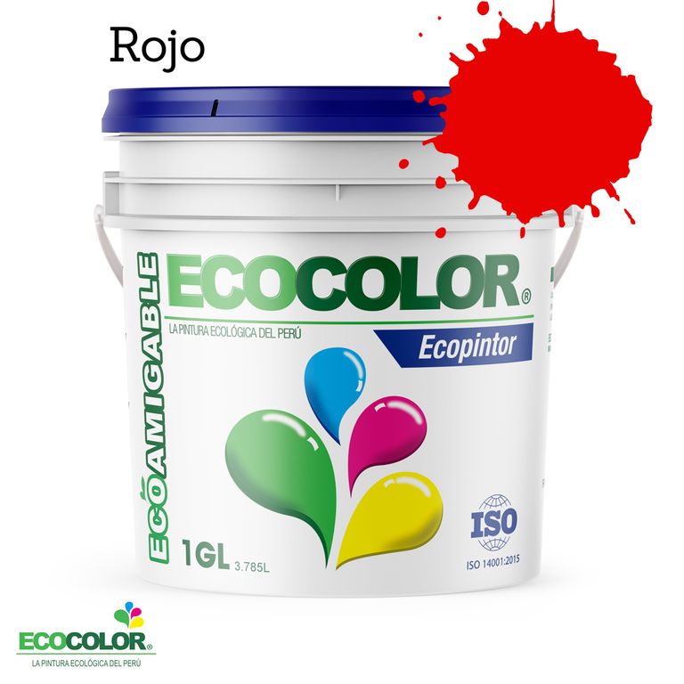 PINTURA ECOPINTOR ROJO 1GL