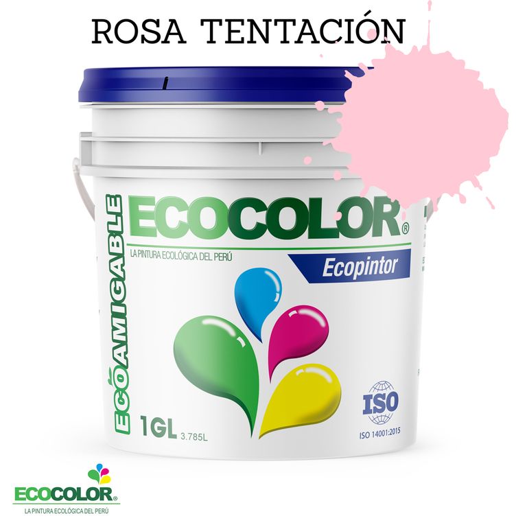 PINTURA ECOLOGICA ECOPINTOR ROSA TENTACIÓN 1GL