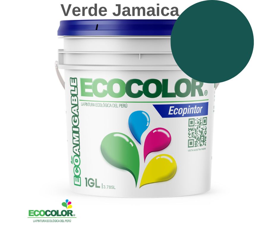 PINTURA ECOPINTOR VERDE JAMAICA 1GL