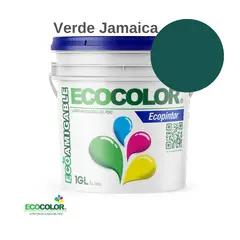 ECOCOLOR - PINTURA ECOPINTOR VERDE JAMAICA 1GL