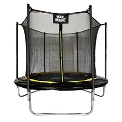 ATLETIS - Cama Elástica Max Magic 244cm Negra con Red de Seguridad