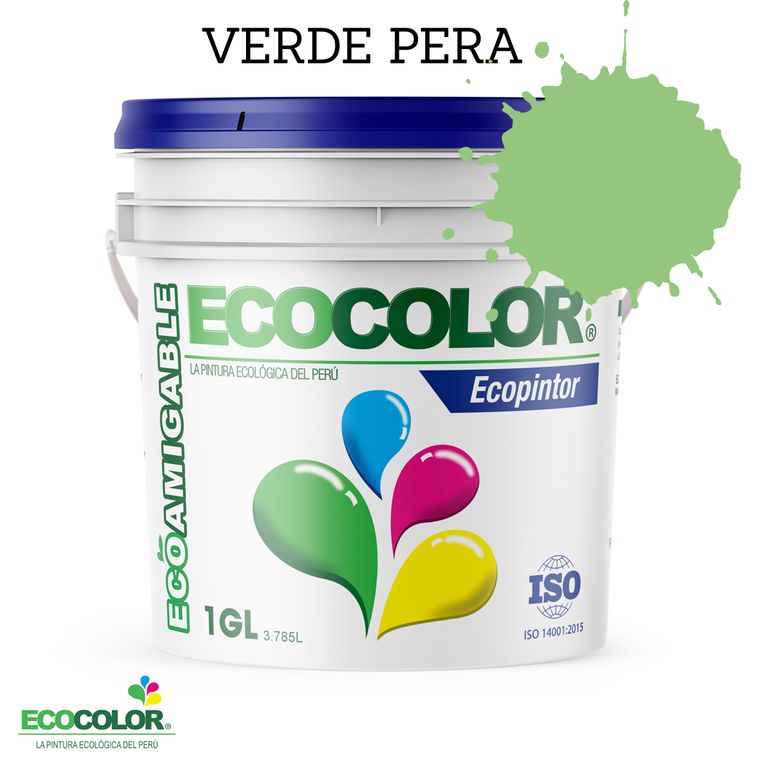 PINTURA ECOLOGICA ECOPINTOR VERDE PERA 1GL
