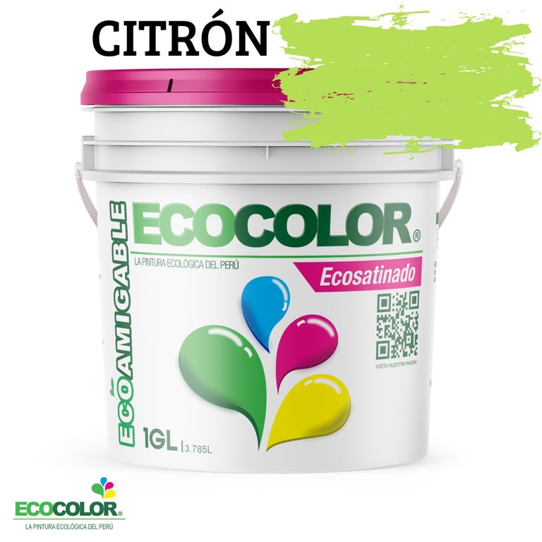 PINTURA ECOSATINADO CITRÓN 1GL