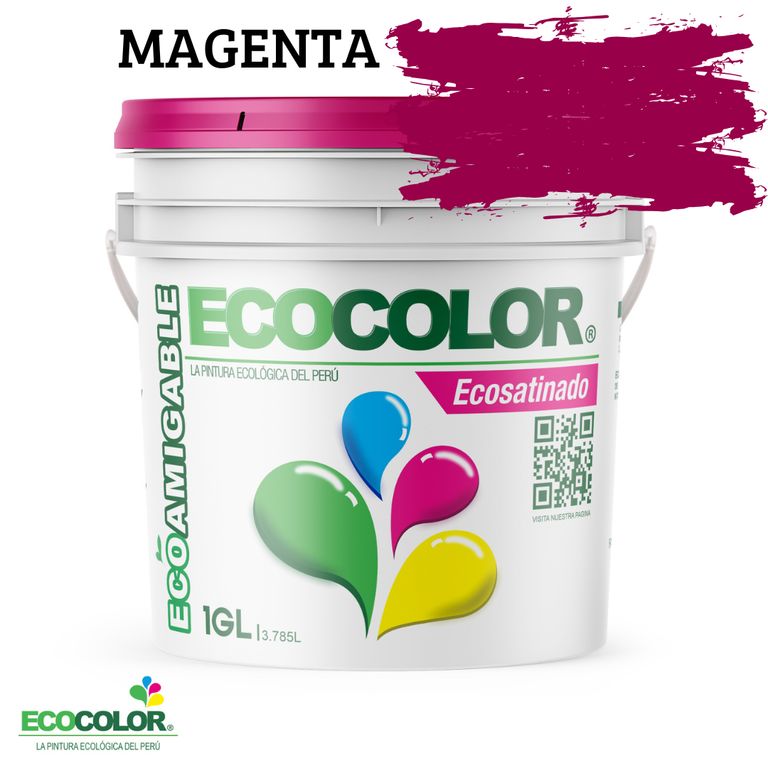 PINTURA ECOSATINADO MAGENTA 1GL