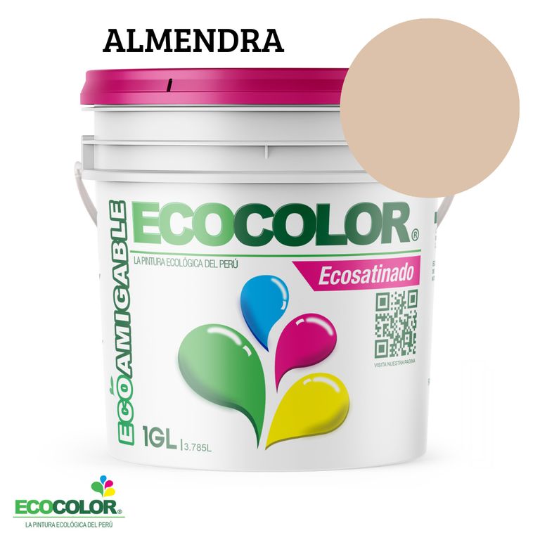 PINTURA ECOSATINADO ALMENDRA 1GL