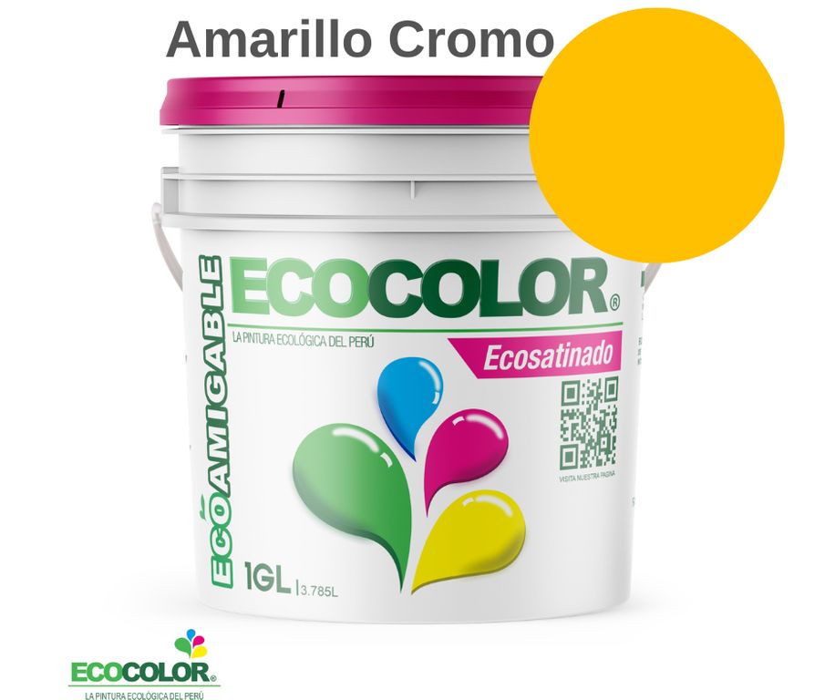 PINTURA ECOSATINADO AMARILLO CROMO 1GL