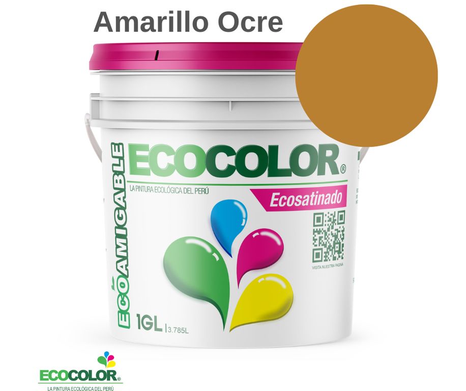 PINTURA ECOSATINADO AMARILLO OCRE 1GL