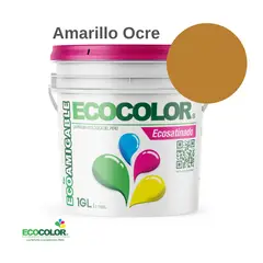 ECOCOLOR - PINTURA ECOSATINADO AMARILLO OCRE 1GL