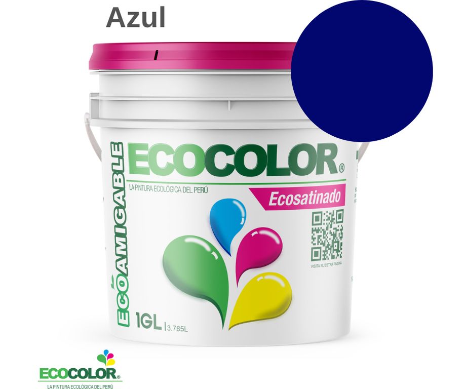 PINTURA ECOSATINADO AZUL 1GL