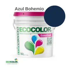 ECOCOLOR - PINTURA ECOLOGICA ECOSATINADO AZUL BOHEMIO 1GL