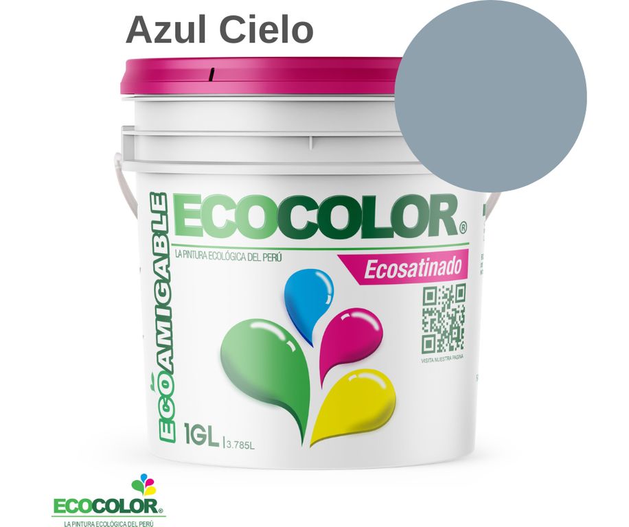 PINTURA ECOSATINADO AZUL CIELO 1GL