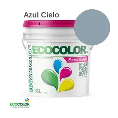 ECOCOLOR - PINTURA ECOSATINADO AZUL CIELO 1GL