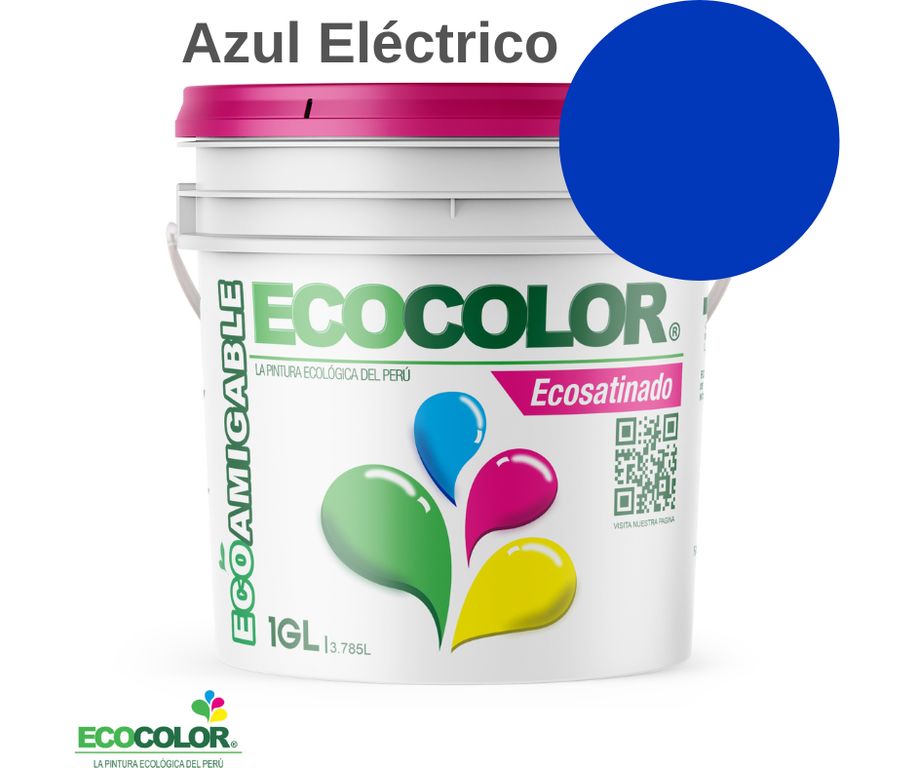 PINTURA ECOSATINADO AZUL ELECTRICO 1GL