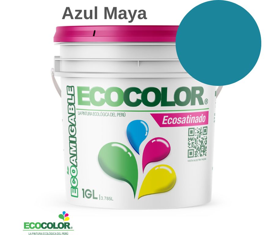 PINTURA ECOSATINADO AZUL MAYA 1GL