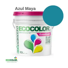 ECOCOLOR - PINTURA ECOSATINADO AZUL MAYA 1GL