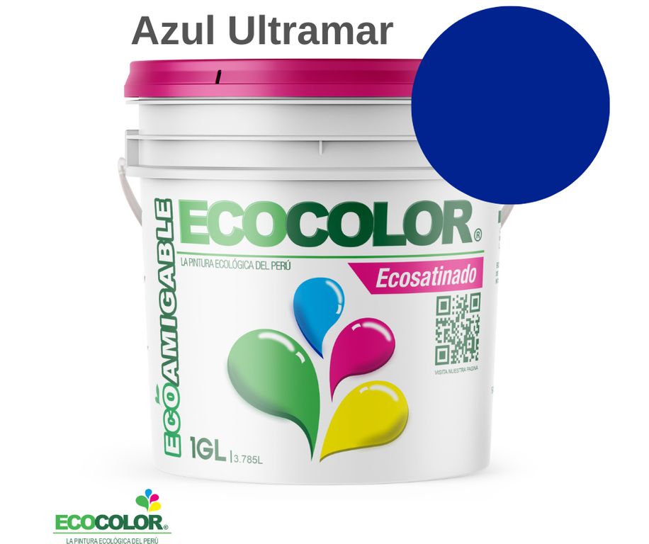 PINTURA ECOSATINADO AZUL ULTRAMAR 1GL