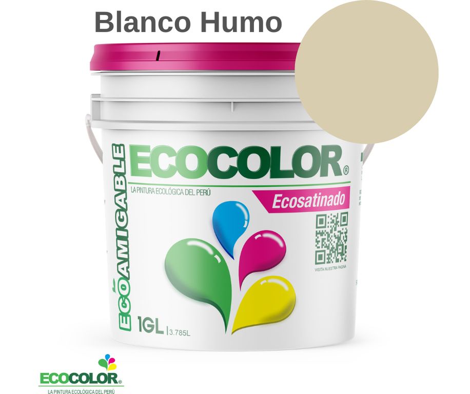 PINTURA ECOSATINADO BLANCO HUMO 1GL