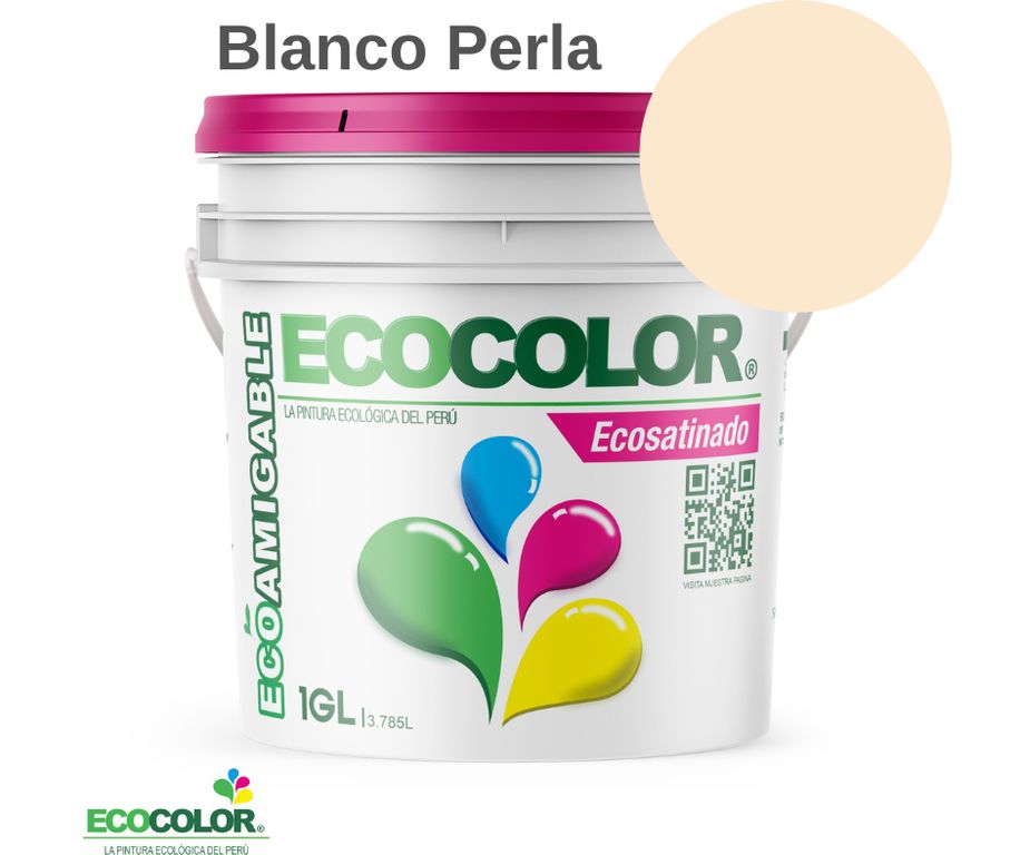 PINTURA ECOSATINADO BLANCO PERLA 1GL