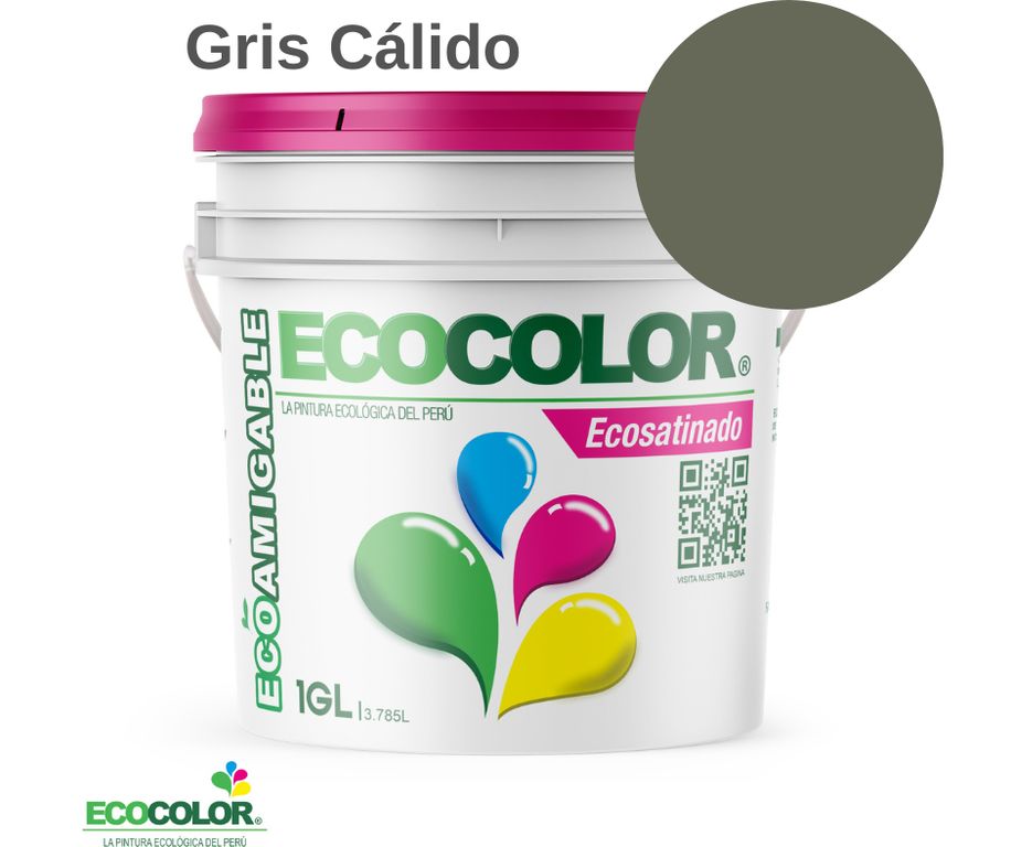 PINTURA ECOSATINADO GRIS CLARO 1GL