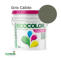ECOCOLOR - PINTURA ECOSATINADO GRIS CLARO 1GL