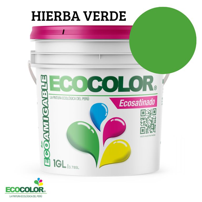 PINTURA ECOSATINADO HIERBA VERDE 1GL