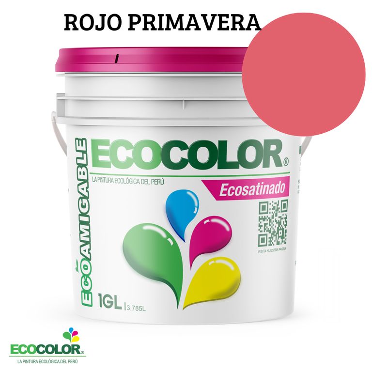 PINTURA ECOSATINADO ROJO PRIMAVERA 1GL