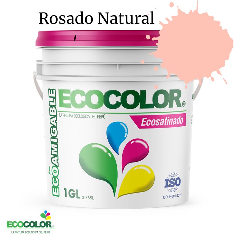 PINTURA ECOLÓGICA ECOSATINADO ROSADO NATURAL 1GL