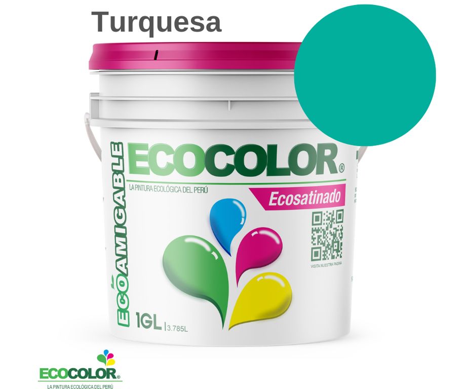 PINTURA ECOSATINADO TURQUESA 1GL