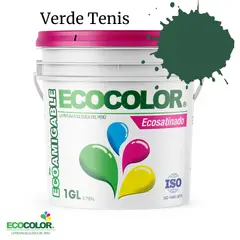 ECOCOLOR - PINTURA ECOLÓGICA ECOSATINADO VERDE TENIS 1GL