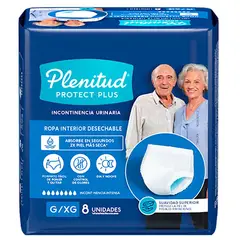GENERICO - PANT ADULTO PLENITUD PROTECT PLUS TALLA G-XG 8 UNID