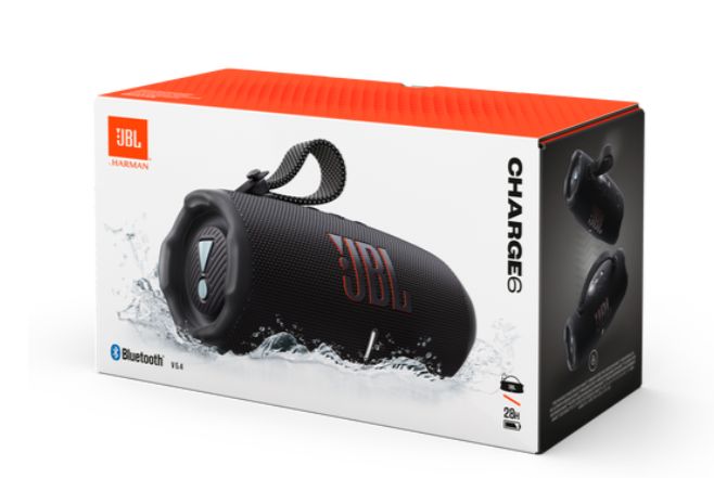 CHARGE 6 NEGRO CON AURACAST IP68 RESISTENTE A LAS CAIDAS