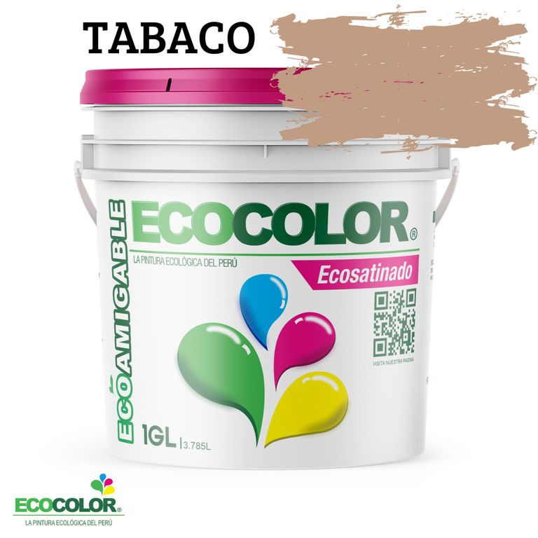 PINTURA ECOLOGICA ECOSATINADO TABAC 1GL