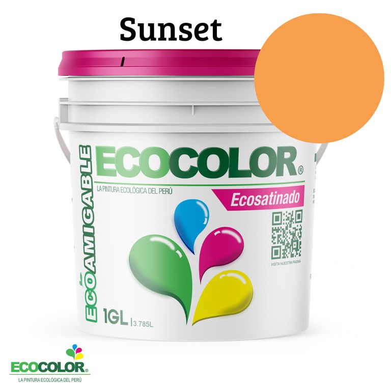 PINTURA ECOLOGICA ECOSATINADO SUNSET 1GL