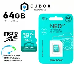 HIKSEMI - MEMORIA MICRO SD 64GB PARA CAMARA SEGURIDAD