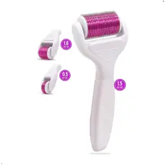 GENERICO - Kit Rodillos Facial Anti Envejecimiento Derma Roller 4 En 1